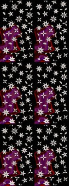 Çiçekli bahar çiçekleri. Küçük renkli çiçekler. Moda baskıları için zarif bir şablon. Robot resim. Küçük çiçekte güzel bir desen. Motley illüstrasyonu.