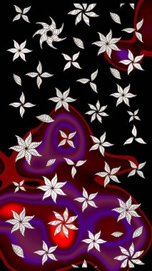 Tony 'nin kumaş kalıbını çiz. Raster illüstrasyonu. Modaya uygun kumaş deseni. Küçük çiçekte sevimli çiçek deseni var..