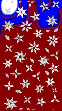 Düz Çiçek Elementleri Tasarımı. Güzel çiçek deseni. Renkli Bahar Teması eskiz kalıbı. Kırmızı ve nötr renkte çiçekler.