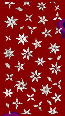 Düz Çiçek Elementleri Tasarımı. Güzel kumaş deseni. Güzel eskiz şekli. Yazdır. Raster çiçekli arka plan. Renkli Yaz Teması çizim şablonu.