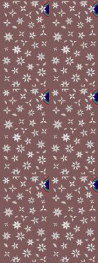 Arkaplan dokusu, duvar kağıdı kahverengi ve nötr renklerde çiçek teması. Kabile sanatı boho baskısı, klasik çiçek arkaplanı. Soyut etnik raster çizim kalıbı.