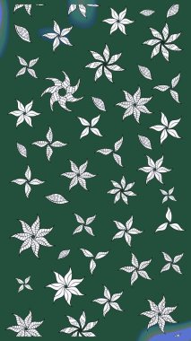 Arkaplan dokusu, duvar kağıdı, yeşil ve nötr renklerde çiçek teması. Kabile sanatı boho baskısı, klasik çiçek arkaplanı. Soyut etnik raster çizim kalıbı.