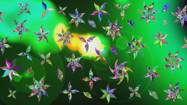 Moda arka planında parlak buketler. Kumaş, duvar kağıdı ve kağıt üzerine baskı yapmak için gelişen arka plan. Raster illüstrasyonu. Eski usul küçük çiçekli şirin bir eskiz deseni..