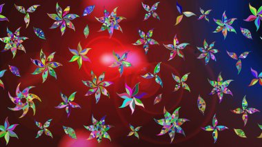 Hoş bir çiçek geçmişi var. Raster illüstrasyonu. Güzel kumaş deseni. Küçük çiçekte çizim deseni.