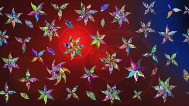 Kahverengi ve kırmızı renkte manzaralı çiçek deseni. Sevgililer günü ve tebrik kartı konsepti için şık bir davetiye. Üst manzara, yumuşak stil. Çiçek kompozisyonu, el boyası, hassas şablon..