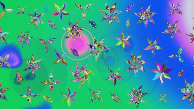 Sabıka fotoğraflarında, bebek kıyafetlerinde, duvar kâğıtlarında, paket kutularında falan kullanılabilir. Zarif, parlak ve eskiz yeşil ve mavi çiçek deseni tasarımı.