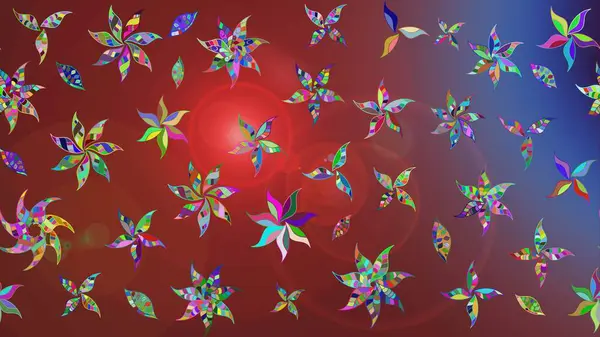 Raster illüstrasyonu. Küçük çaplı çiçeklerdeki basit şirin desenler. Tekstil veya kitap kapakları, imalat, duvar kağıtları, baskı, hediye paketi ve yapıştırma kitabı için çiçek eskiz geçmişi.