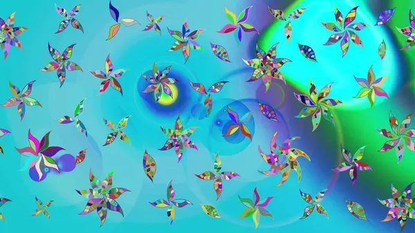 Suluboya çiçek buketi. Mavi ve yeşil renklerde. Doğum günü kartı ya da düğün davetiyesi. Raster illüstrasyonu. Çiçekli tebrik kartı. Çiçek arka planı.