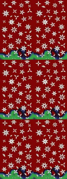 Renkli Bahar Teması eskiz kalıbı. Kırmızı ve nötr renklerde çiçekler. Sevimli çiçek raster deseni. Düz Çiçek Elementleri Tasarımı.