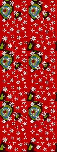 Çiçekli karalama şeklinde Raster çiçek deseni. Kibar, yaz çiçekleri kırmızı ve nötr renklerde. Raster illüstrasyonu.