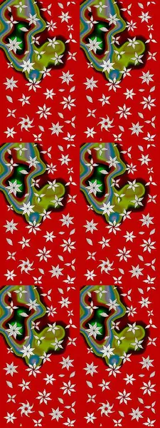 Kırmızı ve nötr renklerde çiçekler. Düz Çiçek Elementleri Tasarımı. Sevimli çiçek raster deseni. Renkli Bahar Teması çizim şablonu.