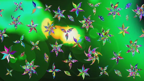 Moda arka planında parlak buketler. Kumaş, duvar kağıdı ve kağıt üzerine baskı yapmak için gelişen arka plan. Raster illüstrasyonu. Eski usul küçük çiçekli şirin bir eskiz deseni..