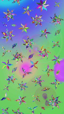 Eskiz modeli etnik tasarım. Yatak çarşafları, ceket, paket tasarımı, kumaş ve moda kavramları için tekstil baskısı. Çiçekleri, deniz kabukları, mandalaları ve suluboya efektleri olan deniz altyapısı.