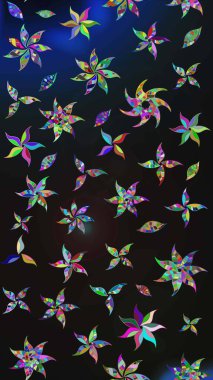 Çiçek buketleriyle klasik bir eskiz şekli. Gri ve mavi renklerde. Raster illüstrasyonu.