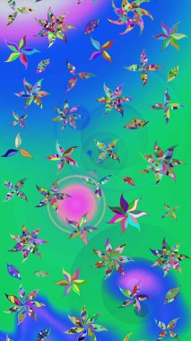 Raster stili kumaş deseni. Çiçekler suluboya çizim deseni.