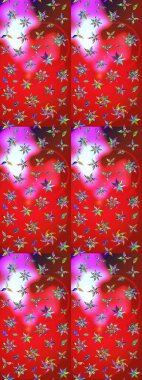 Kıvırcık, parlak örgü. Güzel, parlak, pürüzsüz kumaş, tuval. Eski moda arka plan. Çiçek çelengi. Raster illüstrasyonu. Desen, çizim, çiçek sınırı..