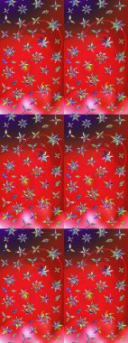 Kırmızı ve pembe renkte çiçekler. Raster illüstrasyonunda çiçek deseni çizimi.