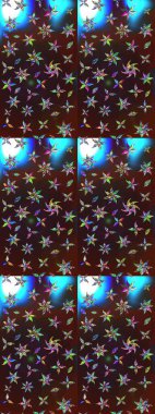 Raster çiçek desenli çiçek deseni, yapraklar, dekoratif elementler, sıçrama, lekeler, el çizimi kontur çizgileri ve Doodle çizim stili, grafik raster çizim çizimi.