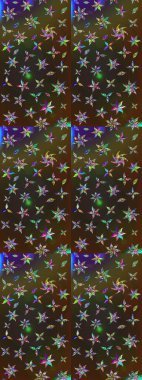 Çiçeksel fantezi tasarımı ve parlak bir arka plan çizimi. Düz Çiçek Elementleri Tasarımı. Renkli Bahar Teması çizim şablonu.