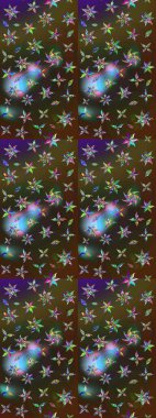 Moda baskıları için zarif bir şablon. Çiçekli yaz çiçekleri. Küçük çiçekte güzel bir desen. Robot resim. Motley illüstrasyonu. Küçük renkli çiçekler..