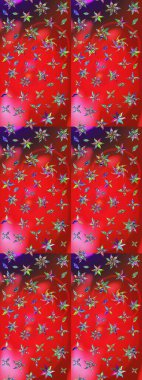 Kırmızı ve pembe renkli çiçekler suluboya tarzında. Suluboya çizim kalıbı. Çiçek izi.