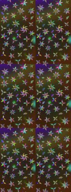 Raster düz çiçek çizim deseni. Hediye ambalaj kağıdı, tebrik kartları, posterler ve pankart tasarımı. Kahverengi ve gri renkte çiçekler.