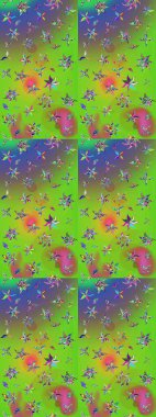 Düğün davetiyeleri için çiçek deseni, tebrik kartları, hatıra defteri, baskı, hediye paketi, imalat. Düzenlenebilir. Yeşil çizim desenli zarif bir eskiz. Suluboya şeklinde mor çiçekler, tasarım elementleri.