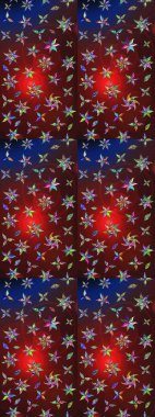 Kahverengi ve kırmızı el çizimi desen. Raster deseni. Karalama çiçekleri çizim kalıbı. Sanat ilham verici ve kırmızı stil çiçekler ve arkaplan bırakır.