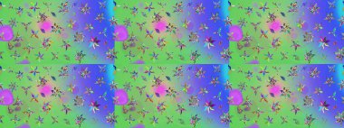 Çiçek kompozisyonu, el boyası, hassas şablon. Sevgililer günü ve tebrik kartı konsepti için şık bir davetiye. Üst manzara, yumuşak yeşil ve mavi renkli. Manzaralı çiçek deseni.