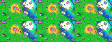 Poster ya da kapak için arka plan. Yapraklı çizim şekli. Tekstil için figür. Davetiye ve kartpostal tasarımı için dekoratif çiçek unsurları. Sevimli zarif çiçekler Raster illüstrasyonu.