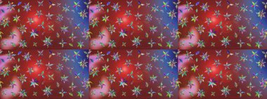 Kahverengi ve kırmızı renkte çiçekli çiçek deseni. Suluboya tarzında kahverengi ve kırmızı renkte çiçekler.