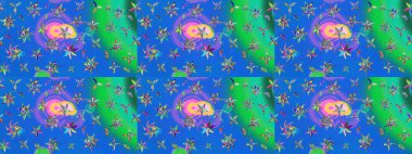 Doğum günü kartı ya da düğün davetiyesi. Raster illüstrasyonu. Mavi ve yeşil renklerde. Suluboya çiçek buketi. Çiçekli tebrik kartı. Çiçek arka planı.