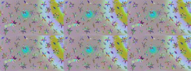 Yumuşak pamuk tasarımı. Paketleme, tekstil, duvar kâğıdı için çiçek eskizi. Raster 'ın taze dokusu. Yumuşak fayans. Klasik çiçek deseni.