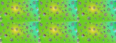 Güzel, parlak, pürüzsüz kumaş, tuval. Çiçek çelengi. Eski moda arka plan. Kıvırcık, parlak örgü. Raster illüstrasyonu. Desen, çizim, çiçek sınırı..