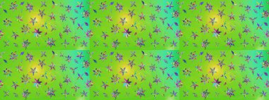 Şirin, zarif çiçekler Raster illüstrasyonu. Poster ya da kapak için arka plan. Yapraklı çizim şekli. Tekstil için figür. Davetiye ve kartpostal tasarımı için dekoratif çiçek unsurları.