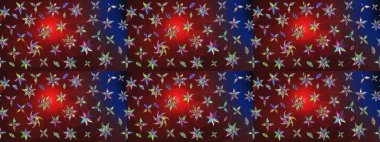 Düz Çiçek Elementleri Tasarımı. Eskiz klasiği. Renkli Bahar Teması eskiz kalıbı. Raster Şirin kumaş deseni.