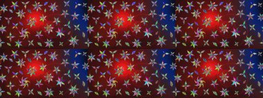 Raster illüstrasyonu. Raster illüstrasyonu. Eskiz tarzı kahverengi ve kırmızı renkler. El yapımı çiçek ve bitki koleksiyonu. Şirin karalamalı çiçek deseni çiz..