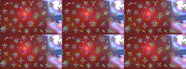 Üst manzara, yumuşak kahverengi ve kırmızı renk tarzı. Sevgililer günü ve tebrik kartı konsepti için şık bir davetiye. Çiçek kompozisyonu, el boyası, hassas şablon. Manzaralı çiçek deseni.