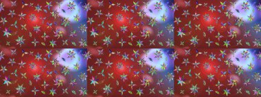 Raster Güzel kumaş deseni. Raster suluboya deseni, narin çiçekler, kahverengi ve kırmızı çiçekler, tebrik kartı şablonu..