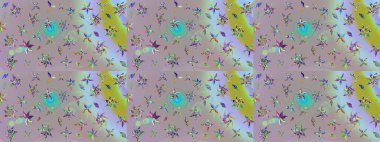 Yumuşak pamuk tasarımı. Paketleme, tekstil, duvar kâğıdı için çiçek eskizi. Raster 'ın taze dokusu. Yumuşak fayans. Klasik çiçek deseni.