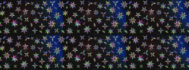 Gri ve mavi renkte çiçekler. Raster illüstrasyonunda çiçek deseni çizimi.