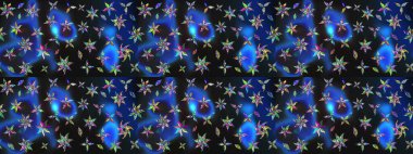 Raster çiçek desenli çiçek deseni, yapraklar, dekoratif elementler, sıçrama, lekeler, el çizimi kontur çizgileri ve Doodle çizim stili, grafik raster çizim çizimi.