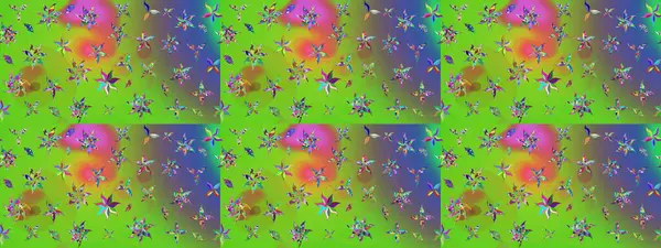 Çiçek desenli eskiz. Yeşil ve mor renkli çiçekler. Tişört baskısı için çiçek boyama rasteriName.