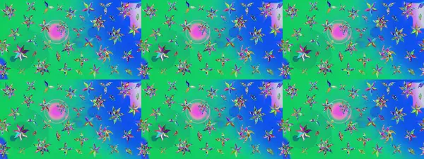 Çiçek deseni. Düz Çiçek Elementleri Tasarımı. Raster illüstrasyonu. Chichi 'nin kumaş kalıbını çiz. Renkli Bahar Teması çizim şablonu.