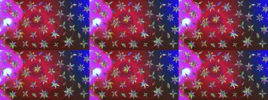 Tekstil, duvar kâğıdı, kapaklar, yüzey, baskı, hediye paketi, hatıra defteri, dekupaj. Küçük yabani çiçeklerdeki halk modelini çiz. Taşralı şıklığı. Liberty style millefleurs.