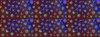 Mor ve mor renkli çiçekler. Raster düz çiçek çizim deseni. Tasarım hediye paketi, tebrik kartları, posterler ve afiş tasarımı.