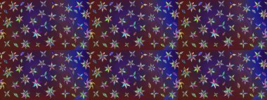 Küçük çiçekte güzel bir çiçek deseni var. Raster deseni. Çiçekli çiçek deseni, suluboya..