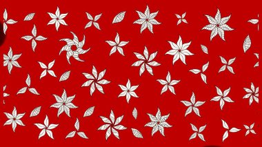 Çizim çiçek deseni duvar kâğıdı olarak kullanılabilir. Kırmızı ve nötr renklerde çiçekler. Raster illüstrasyonu.