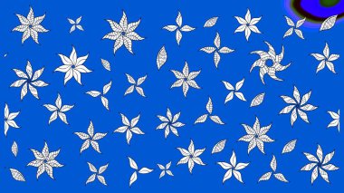 Egzotik çiçekler, mavi ve nötr renkler üzerine botanik ve parlak klasik doğa. Klasik tropikal doğal elementlerin suluboya seti. Raster illüstrasyonu.