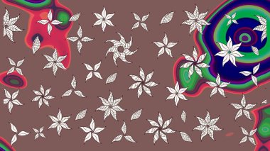 Tatil havası. Bahar mevsimi. Nazik romantik baskı. Raster güzel bir çiçek deseni çiziyor..